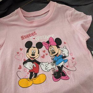 Very cute Disney Mickey and Minne  pink t-shirt!!